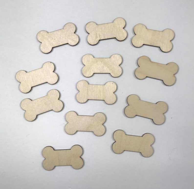 Dog bone blanks Dog Shapes Bone wooden shapes Wood Blanks Wooden Blanks Dog bone cutouts Animal Shapes Animal cutouts