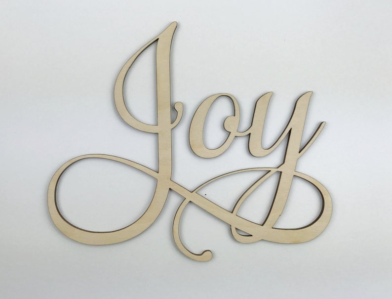 Joy Wood cutout Joy Sign Joy Letters Joy Sign Christmas | Etsy