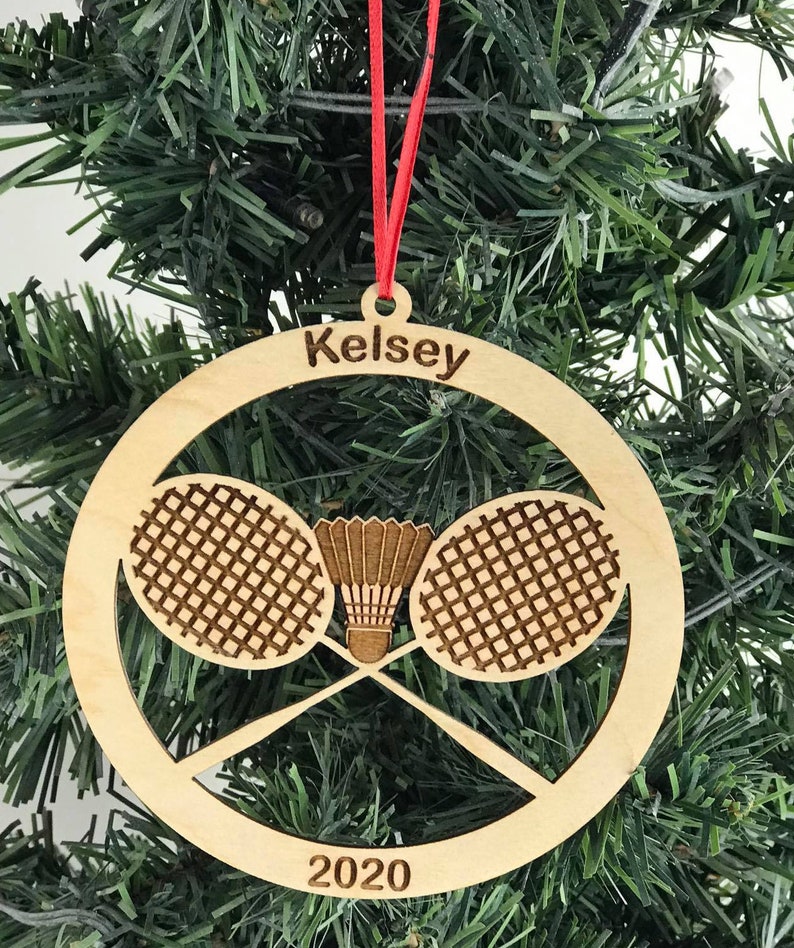 Personalized badminton Ornament Badminton Ornaments Etsy