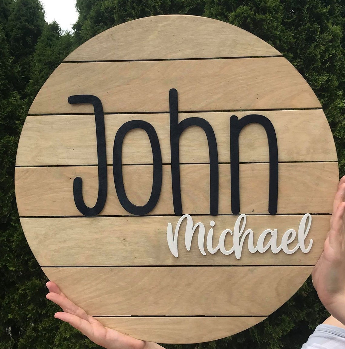 Circle Nursery Sign Pallet Name Sign Nursery Name Sign Etsy