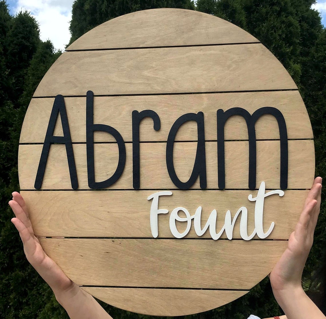 Circle Nursery Sign Pallet Name Sign Nursery Name Sign Etsy