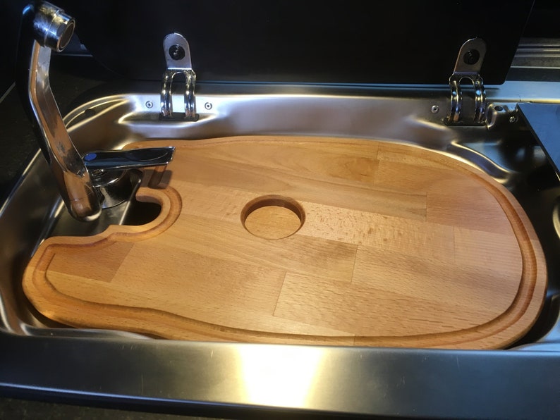 Chopping Board To Fit Camper Van Sink Smev 9222 Sink On Left Side Can Be Laser Engraved With Name Or Logo Of Choice Vw