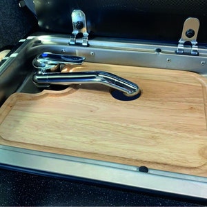 Dometic Smev MO9722L Wooden Chopping board, sink on the left . PLEASE READ LISTING. New Design. laser engraved with name or logo