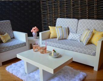 18 inch doll couch set