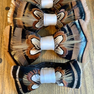 Customize A Groomsmen&#39;s Turkey Feather Bow Tie Package