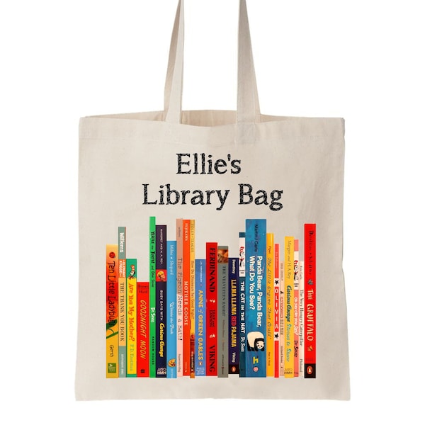 Cool Kids Bibliotheek Tote Homeschool Gift Idee canvas kinderen verjaardag peuter lezen slimme nerdy geek baby wetenschap gepersonaliseerd geweldig