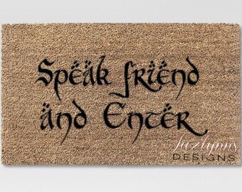 Door Mat Lord Of The Rings Etsy