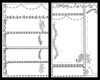 Bullet Journal Printable Planner Inserts I Heart Flags | Etsy