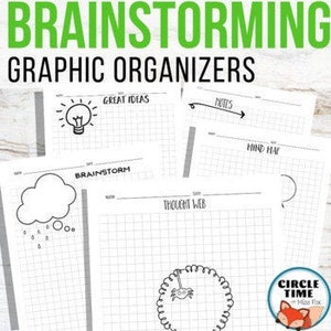 Organisateurs Graphiques De Remue-méninges Imprimables, Feuilles De Calcul Des Idées, Modèles De Journal Vierges, Thème De Griffonnage, Carte Mentale, Vidage Du Cerveau, Web De La Pensée