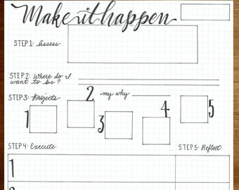 bullet journal template printable bullet journal pages etsy