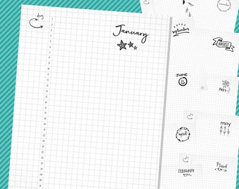 bullet journal template printable