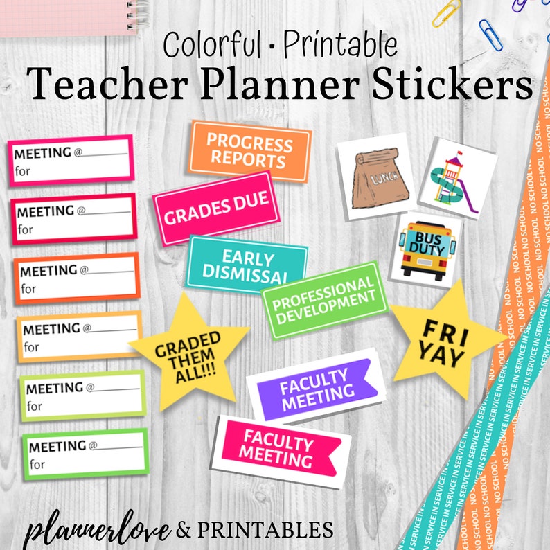 Rainbow Instructor Planner Stickers, Printable Stickers Sized for Erin Condren Instructor Planner, Substantial Joyful Planner, Any Dimensions Instructor Planner photo regarding Printable Teacher Planner named Rainbow Trainer Planner Stickers, Printable Stickers Sized for Erin Condren Instructor Planner, Huge Content Planner, Any Dimension Instructor Planner