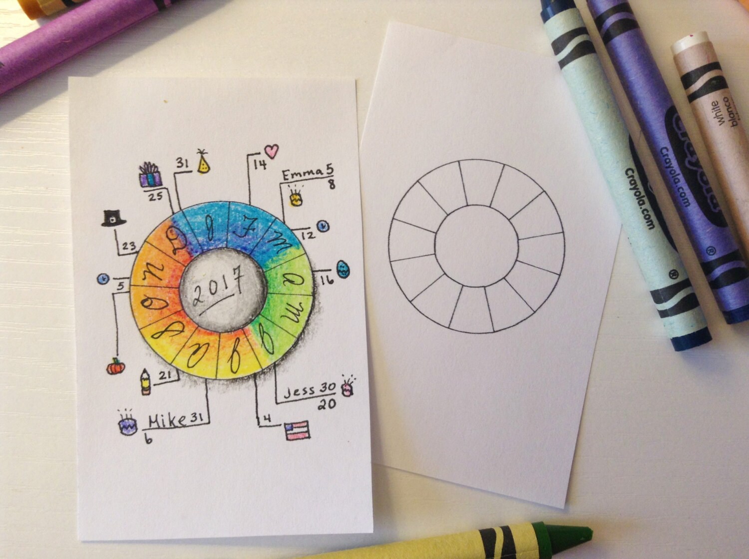 unique-wheel-calendar-for-bujo-printable-inserts-bullet-etsy