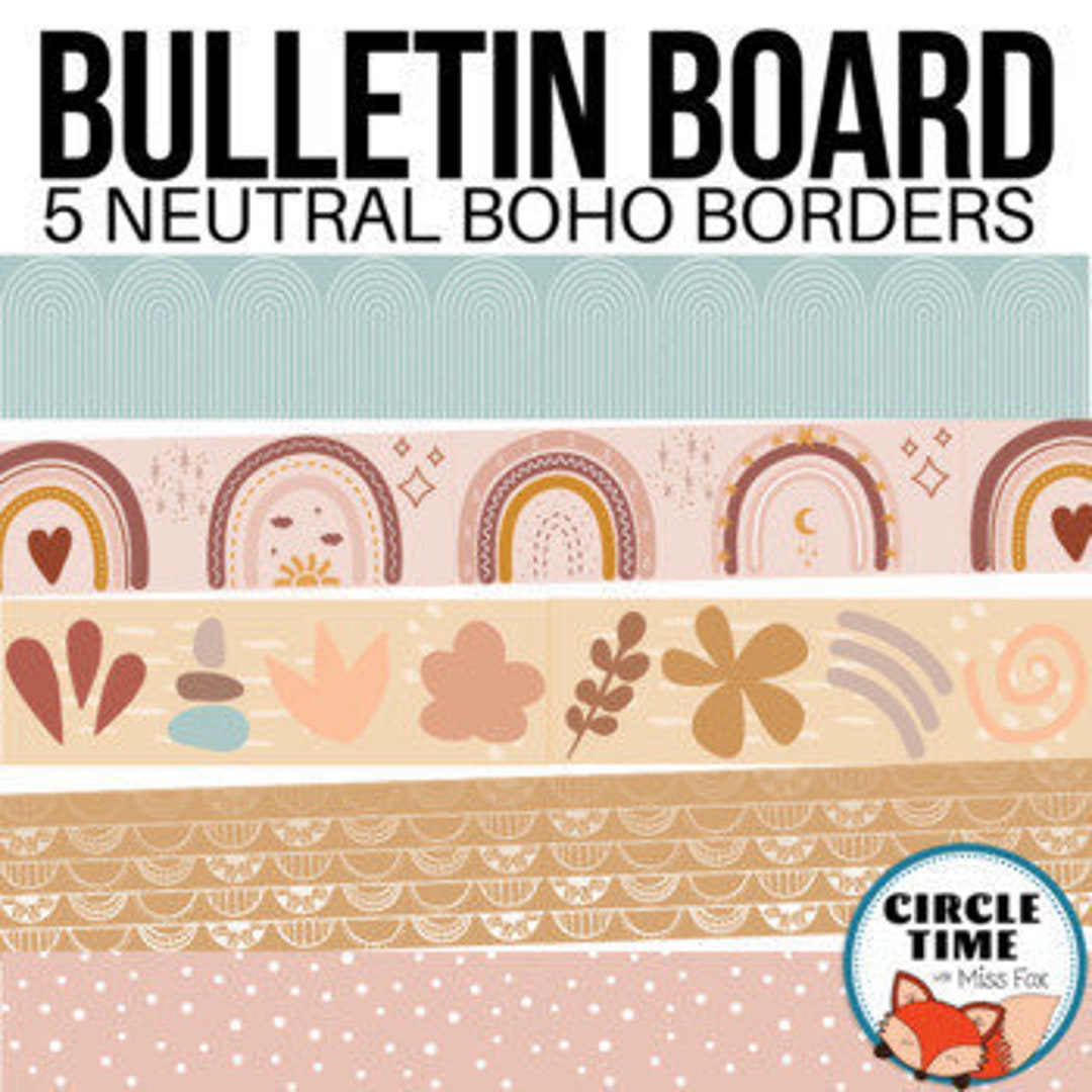 Printable Bulletin Board Borders Boho Classroom Decor Etsy UK
