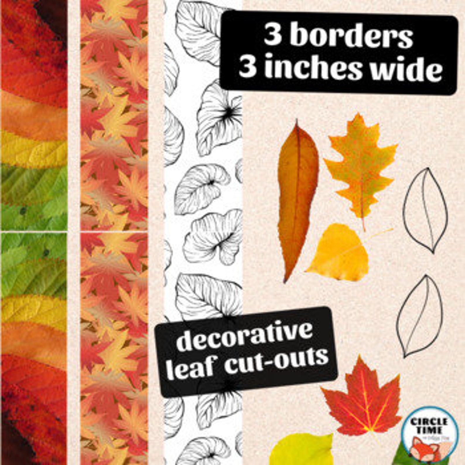 Fall Bulletin Board Display Fall Borders Autumn Theme - Etsy
