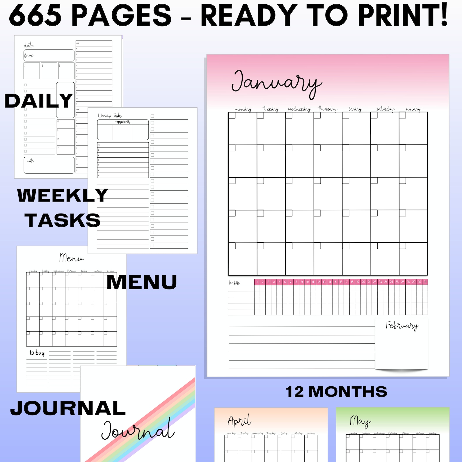 Ultimate Time Blocking Planner PRINTABLE 24 Hour Schedule | Etsy