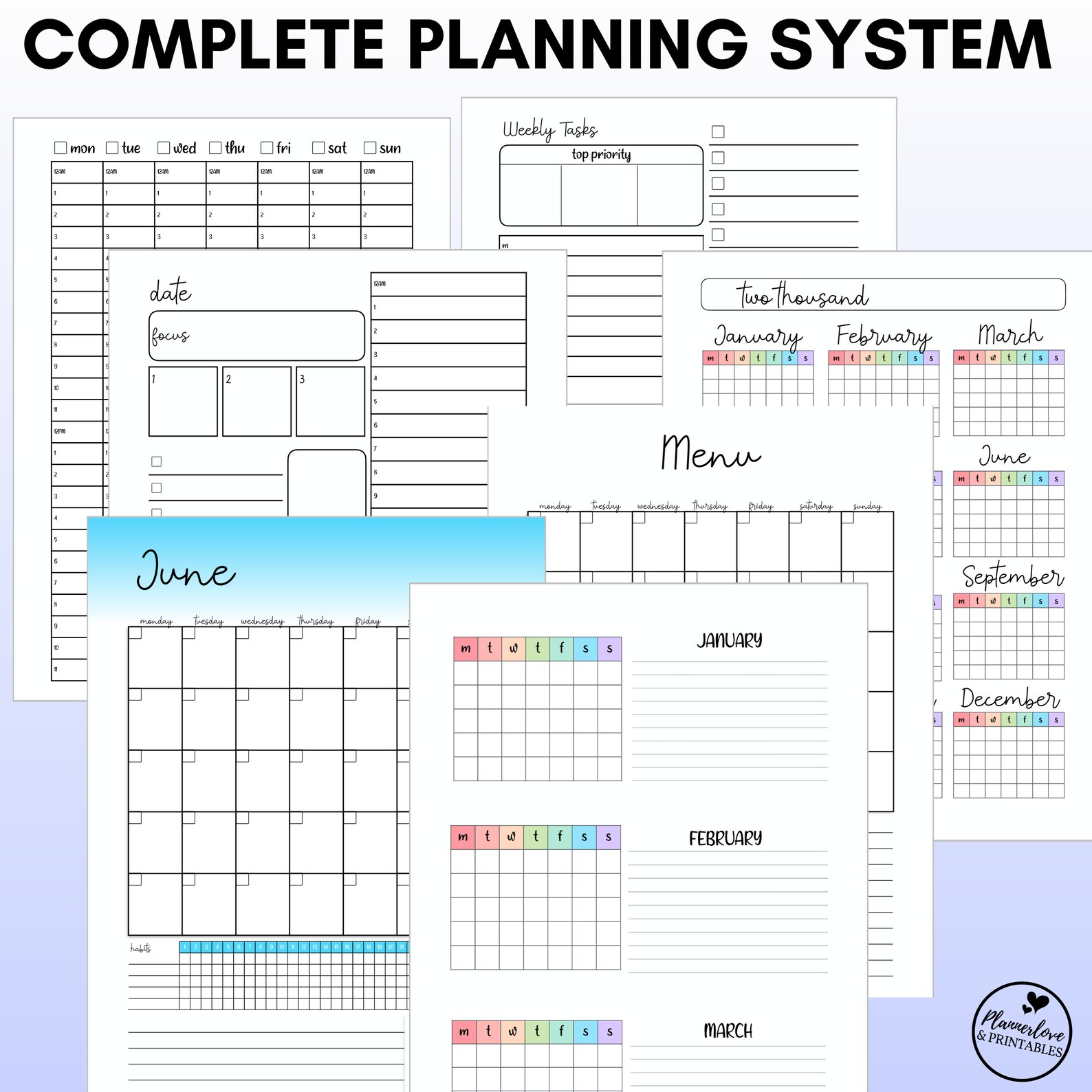 Ultimate Time Blocking Planner PRINTABLE 24 Hour Schedule | Etsy