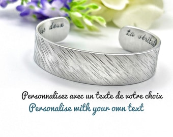 Personalised Cuff, Custom Message Cuff, Ladies Personalised Bracelet
