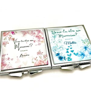 Personalised Mirror, Gift French Godmother, Cadeau Marraine
