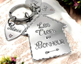 Maison d&#39;Amour, House of Love Keychain, Gift New Home Owner, New House Gift, Couples New Home Keyring