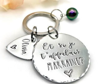 Portachiavi Madrina FGHJK 2 Pezzi Regalo Madrina E Padrino Portachiavi 1000888