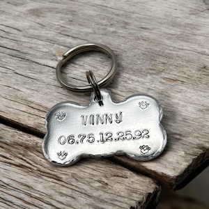 Silver Dog Tag, Dog Bone Tag