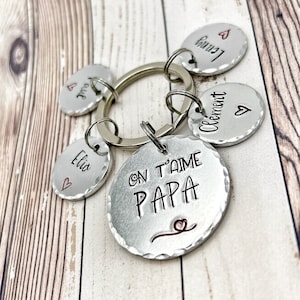 Gift for Papa - Keychain Papa - French Father&#39;s Day gift