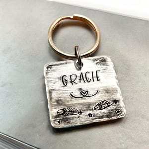 Custom Dog Identification Tag, Personalized Pet ID Tag, Rustic Dog Tag