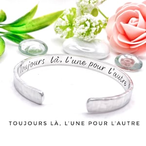 Hand Stamped Personalised Cuff Bangle, Custom Metal Bangle, Message Bangle, Gift for Her