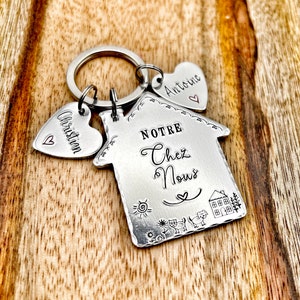 First New Home House Keychain, Home is Where the Heart Is, Gift New Home Owner, New House Gift, Notre Chez Nous image 4