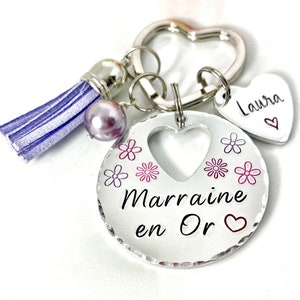 French Marraine Keychain, Marraine Cadeau, Marraine Porte Clé
