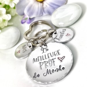 Brelok dla nauczyciela, prezent dla nauczyciela, brelok dla nauczyciela dziecka, dziękuję nauczycielowi, prezent dla nauczyciela języka francuskiego