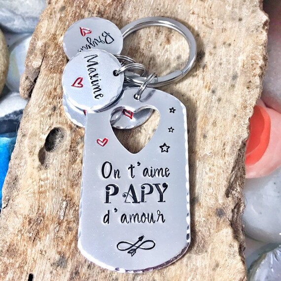 Porte Clé Personnalisé Papy Papi Grand-Père Papa Idée Cadeau | Etsy