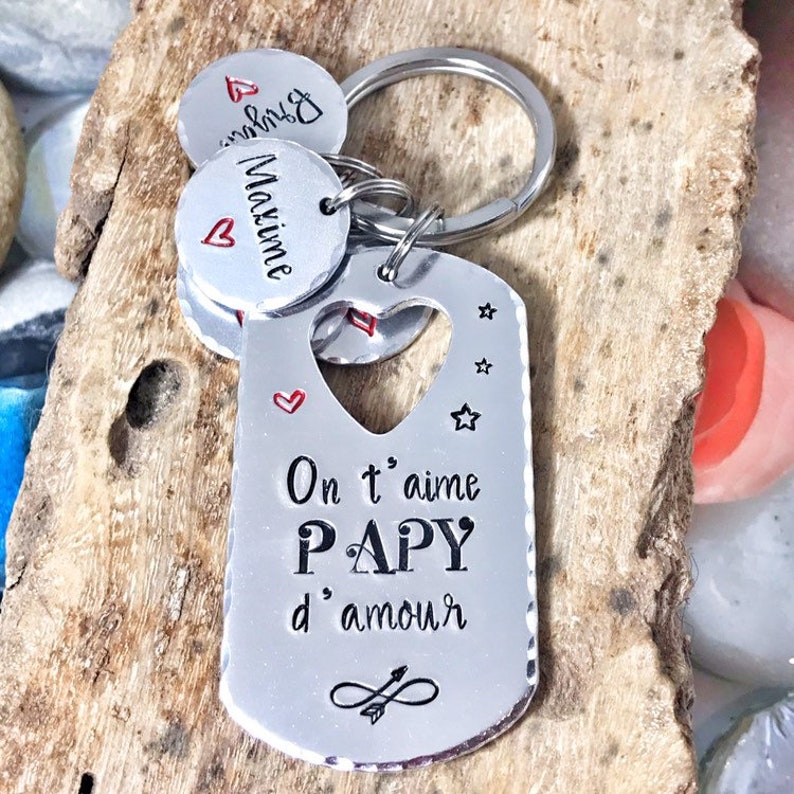 Porte Clé Personnalisé Papy Papi GrandPère Papa Idée Cadeau Etsy
