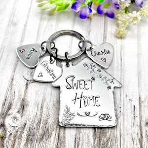 First New Home House Keychain, Home Sweet Home, Gift New Home Owner, New House Gift, Notre Chez Nous