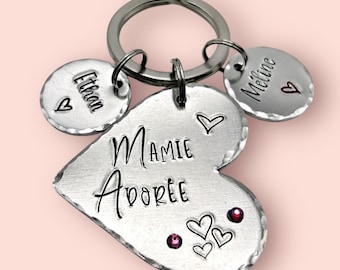 French Mamie Keychain, Mamie Cadeau, Mamie Porte Clé, Cadeau de Noël Mamie