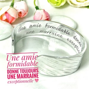 Marraine Bracelet, Personalised French Godmother Gift, Cadeau Marraine