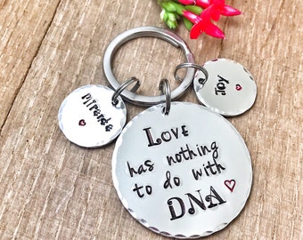 Step Mother Keyring, Step Dad Keychain, Custom Keychain Step Parent