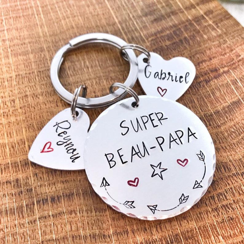 Beau Papa Keyring French Step Dad Keyring