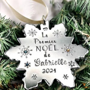 Boules De Noël Personnalisables Bonhomme De Neige - Lot De 7 Avec Noms - Décorations Sapin Acrylique 8x7,3 Cm