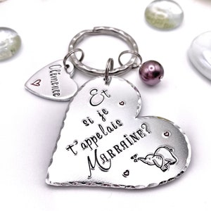 French Marraine Keychain, Marraine Cadeau, Marraine Porte Clé