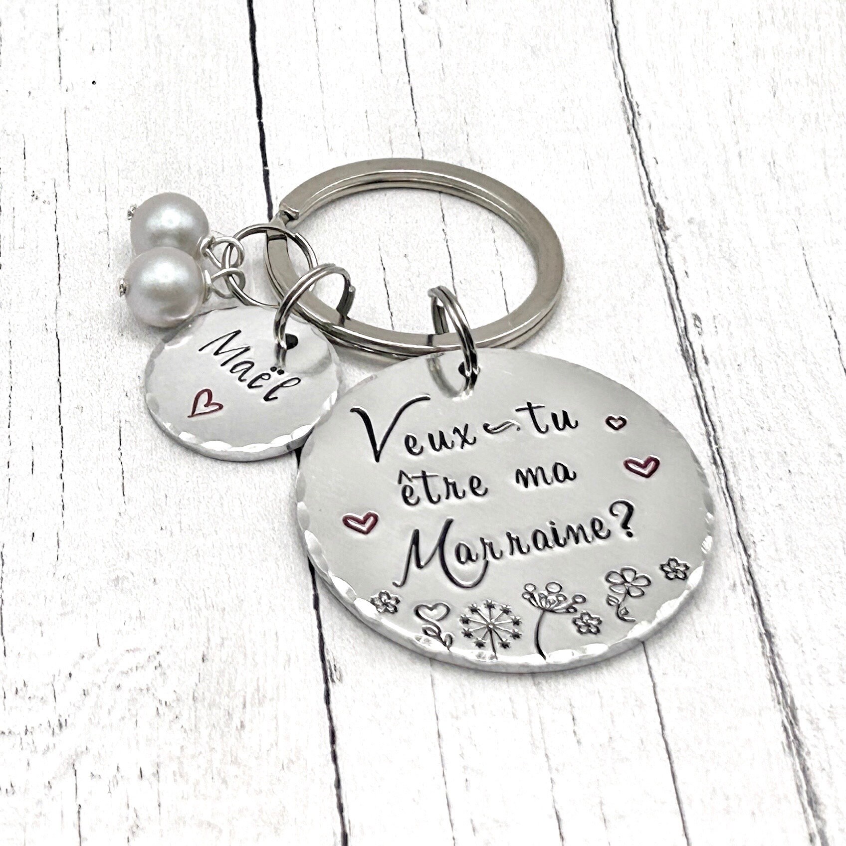 Set Regalo Per Chiedere Di Essere Madrina/padrino – Portachiavi Personalizzato Con Biglietto E Sacchetto Di Seta, Per Battesimo E Natale