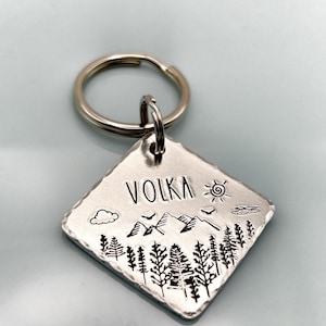 Dog Name Tag, Personalized Aluminium Pet ID Tag, Pet ID Tags, Dog Tag Collar, Aluminium Dog Tag, Custom Identity Tag Dog