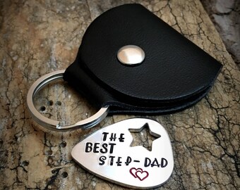 Hand Stamped Guitar Pick, Personalised Pick, Custom Guitar Pick, Step Dad Father's Day