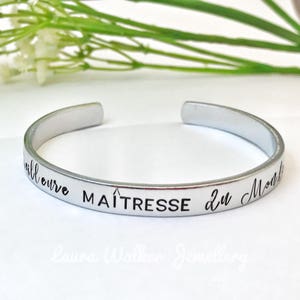 Cadeau Maîtresse, French Teacher Bracelet, Gift French Teacher, Cadeau Enseignant, La Meilleure Maîtresse image 5