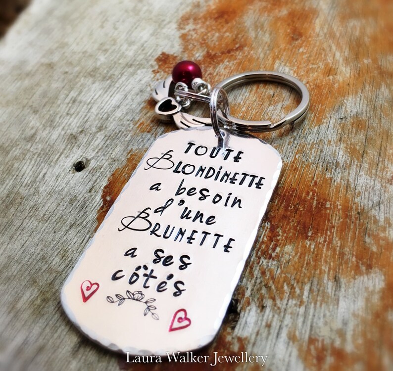 Idée Cadeau Amie Porte Clé Gravé Message Personnalisé Cadeau - Etsy France