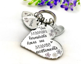 Personalised Mamie Keyring, Custom Keyring Mamie