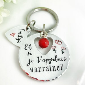 French Marraine Keychain, Marraine Cadeau, Marraine Porte Clé