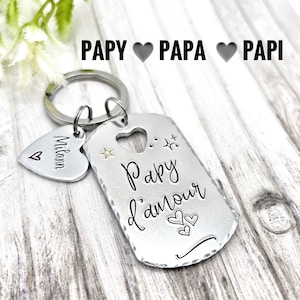 Idée Cadeau Papa, Porte Clé Fête des Pères, Porte Clef Personnalisé Papa