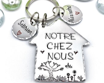 Porte Clé Gravé Notre Chez Nous, Porté Clé Les Clés de Chez Nous, Porte Clé Personnalisé, Idée Cadeau Nouvelle Maison